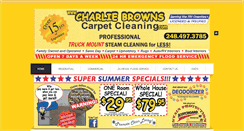 Desktop Screenshot of charliebrownscarpetcleaning.com